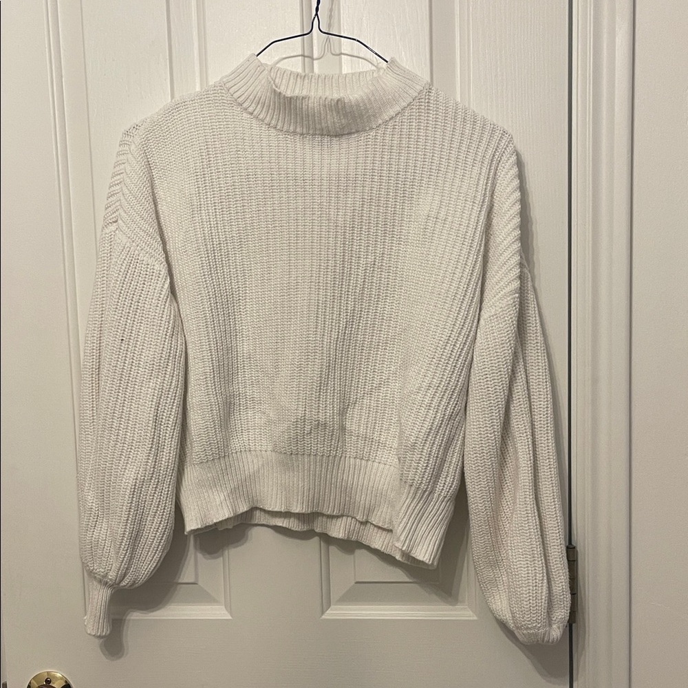 Forever 21 Cream Cowl Neck Sweater